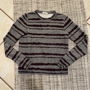 A.L.C Tight Knit Striped Sweater XS Grey